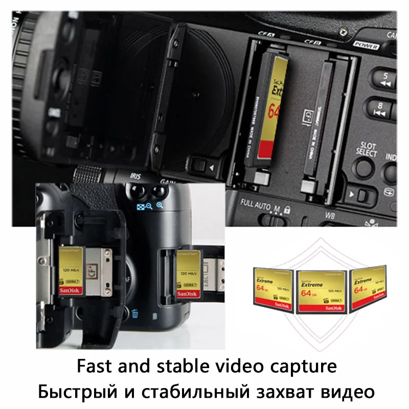 Карта памяти Sandisk Original Extreme Compact флеш карта 32 Гб 64 128 ГБ до 120 МБ/с./с скорость чтения