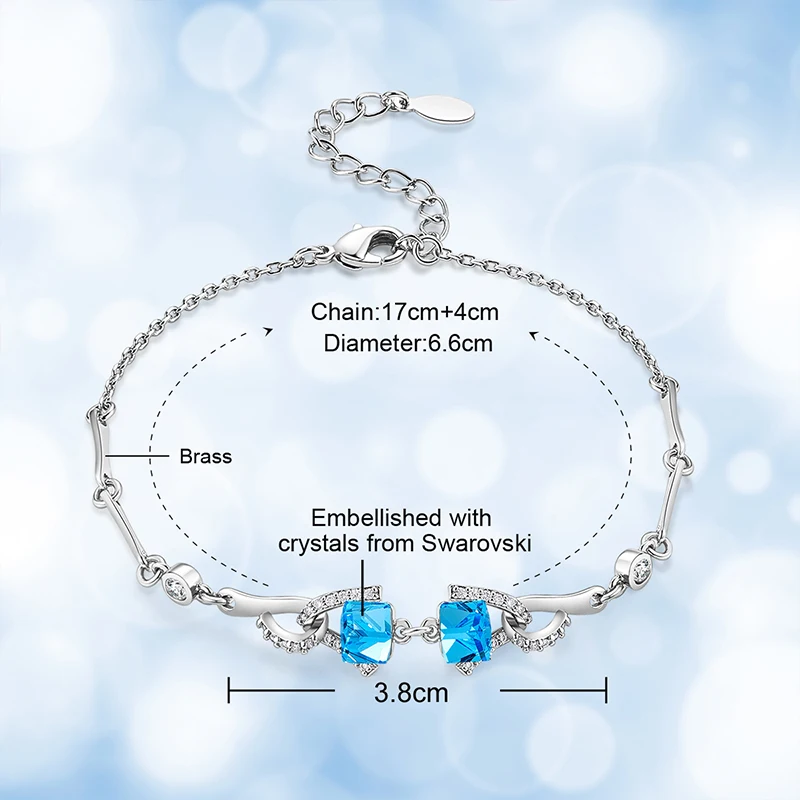 CDE Роскошные Украшенные браслеты из кристаллов ювелирных изделий Мода AB Цвет