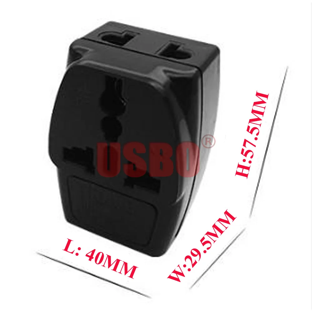 Универсальный дорожный адаптер из черной меди 16 А 250 В | Электроника