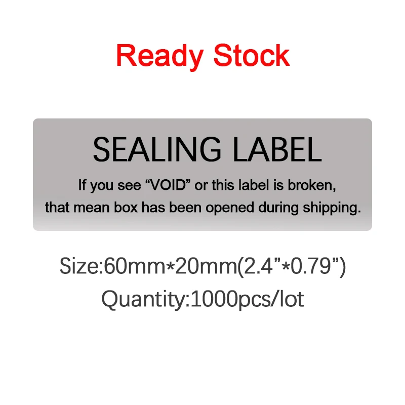 1000 шт Заказная гарантия пустые этикетки наклейка для безопасности напечатанная