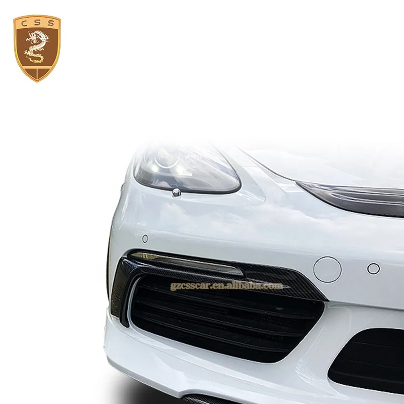 

For Porsche 718 Boxster Headlight Lamp Eyebrow Decorative Cover Carbon Fiber Headlight Covers Car Styling