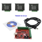 CNC TB6600 5A mach3 usb 3-осевой комплект, 3 шт. TB6600 1-осевой Драйвер + одна 4-осевая USB плата контроллера шагового двигателя 100 кГц