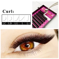 lucky lash all size cd curl classical individual eyelash extension mink lashes tray russian volume matte eyelashes