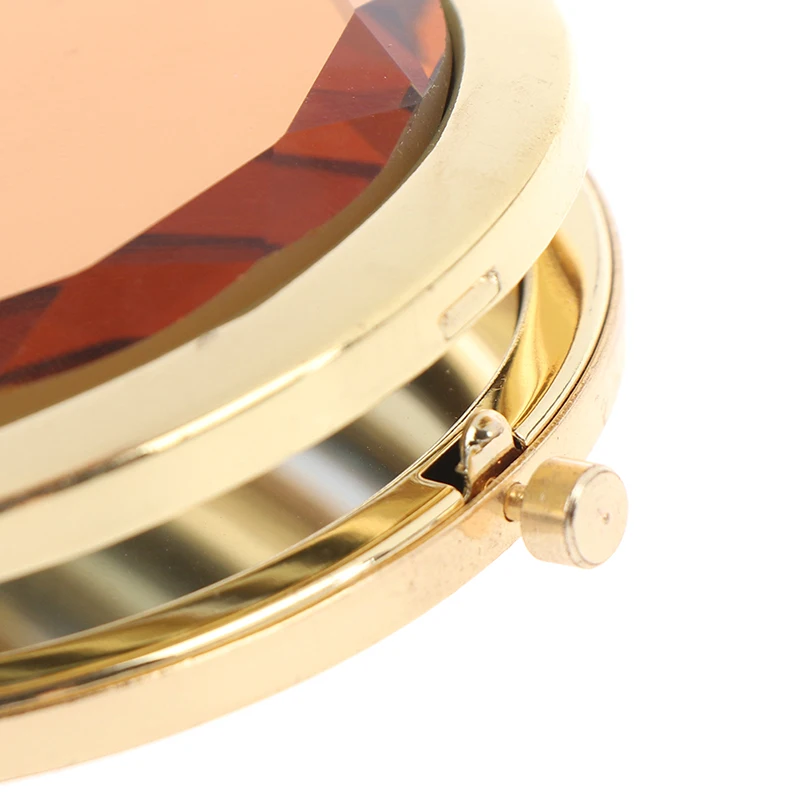 

Crystal Decorative Mirrors Double Sided Portable Home Decor Gift Makeup Mirrors Double Side Folding Metal Makeup Small Mirror