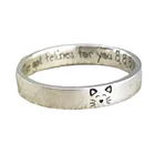 Серебряное кольцо с кошачьими ушками, открытое дизайнерское милое модное ювелирное изделие, кольцо для женщин, девушек, детей, подарок, регулируемое кольцо, оптовая продажа