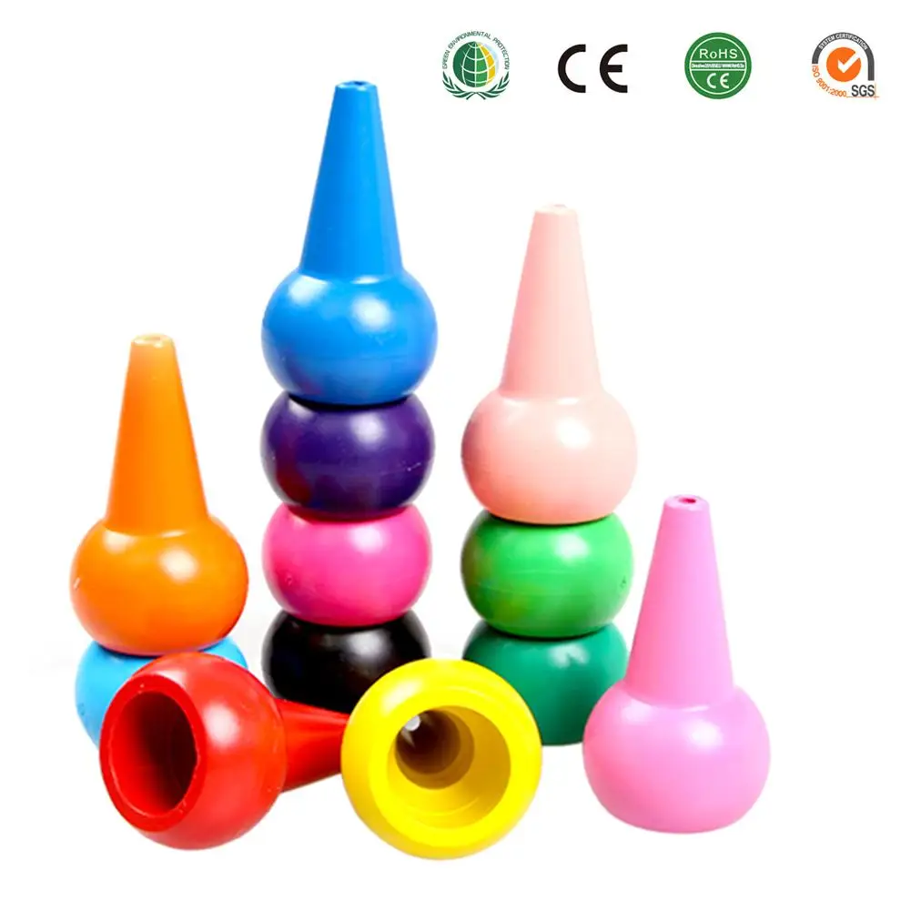 12 цветов детские игрушки мелки нетоксичные безопасные цветные 3D милый штабелер
