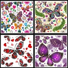 5D идеальная Алмазная картина с бабочками, алмазная вышивка сделай сам, алмазная вышивка, мозаика, украшение для дома, подарок ручной работы