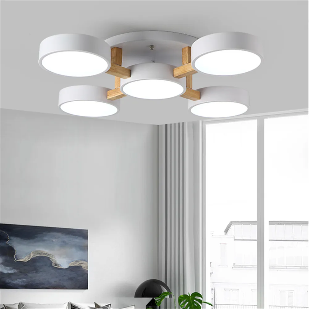 Современный светодиодный потолочный светильник Япония Стиль Красочные 5 головок