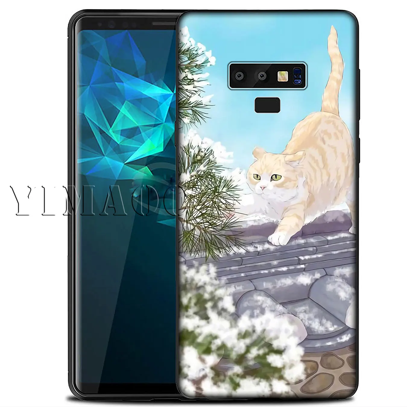 Мягкий силиконовый чехол YIMAOC Meow с мультяшным котом для Samsung Galaxy A51 A71 A81 A91 A41 A21 A11 A01
