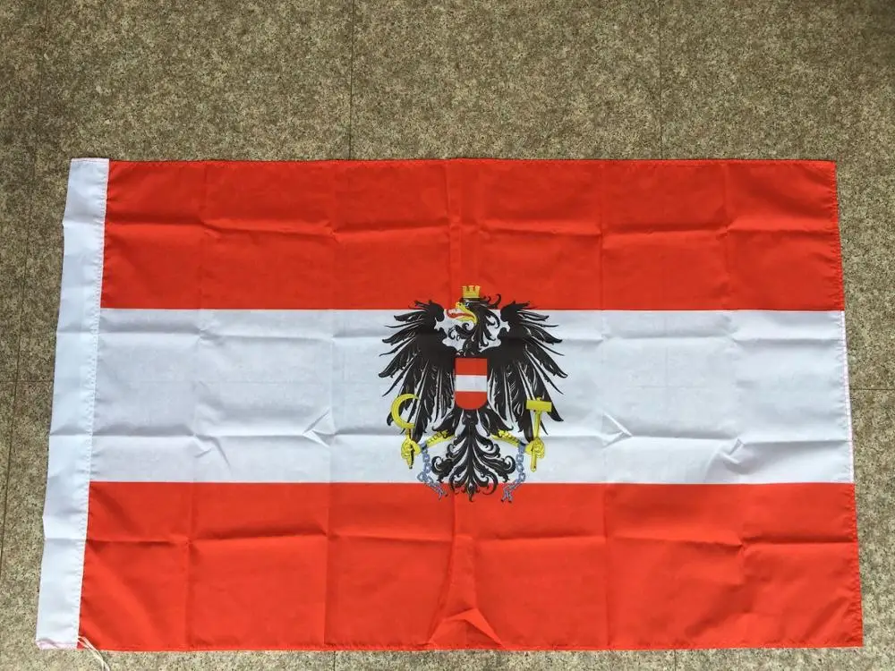 Полиэфирный Печатный австрийский Орел флаги для украшения banner Австрийский флаг