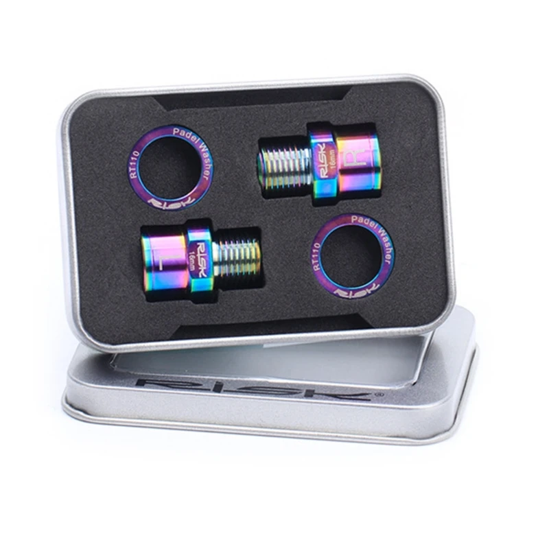 

Titanium Ti Bike Pedal Axle Extender Bicycle Pedal Extension Bolts Spacers 16mm 20mm MTB Road Bicycle Pedals Set