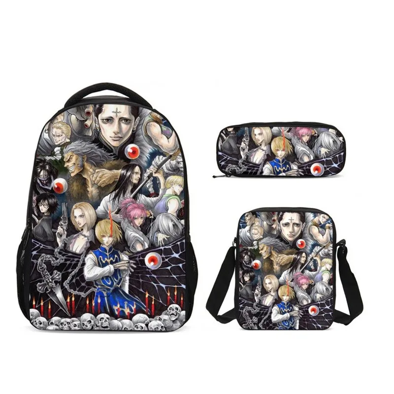 Мужской рюкзак с аниме принтом Hunter X повседневный школьный для девочек и