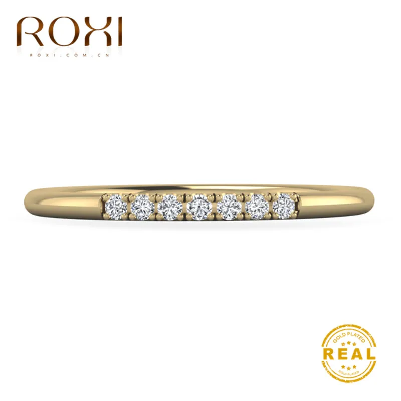 ROXI Micro Pave циркониевые кристаллические кольца для женщин классические
