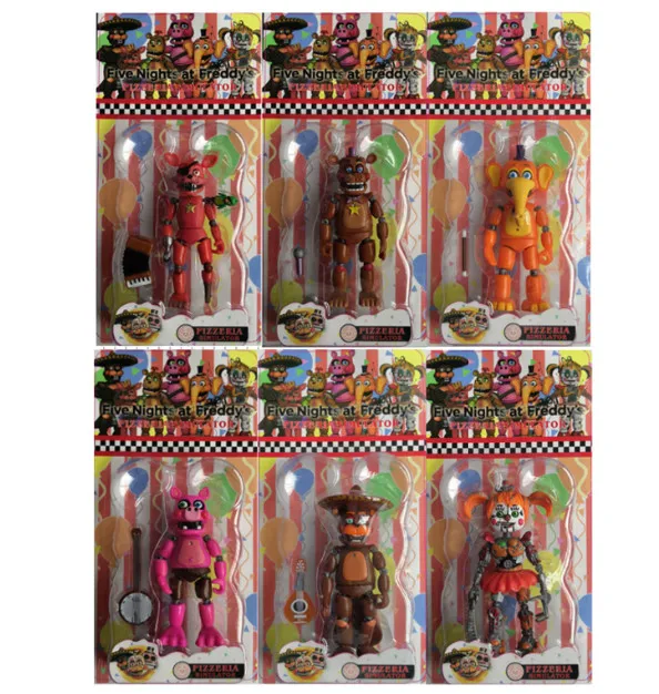 With box Five Nights At Freddy фигурка игрушка из фнаф Бонни Фокси Фредди Fazbear медведь куклы игрушки DIY сборка - Цвет: With box