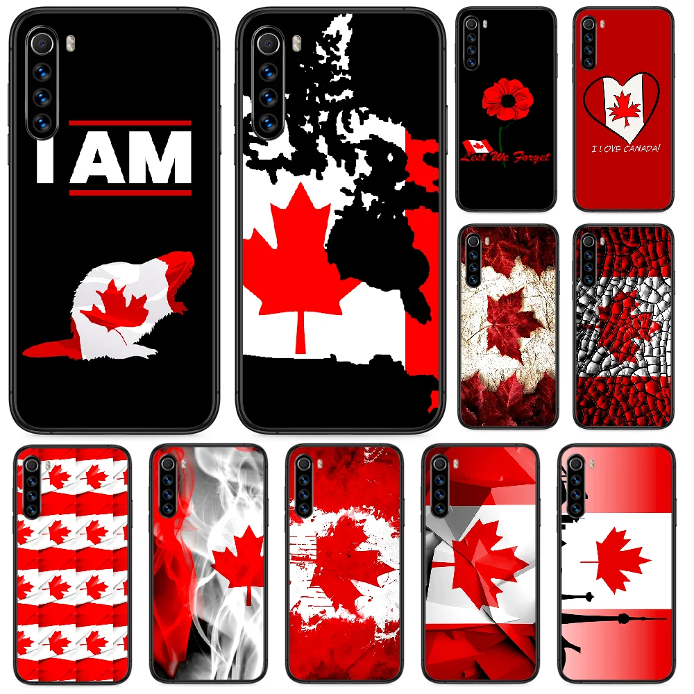 

Flag Of Canada Maple Leaf Phone case For Xiaomi Redmi Note 7 8 8T 9 9S 4X 7 7A 9A K30 Pro Ultra black hoesjes trend waterproof