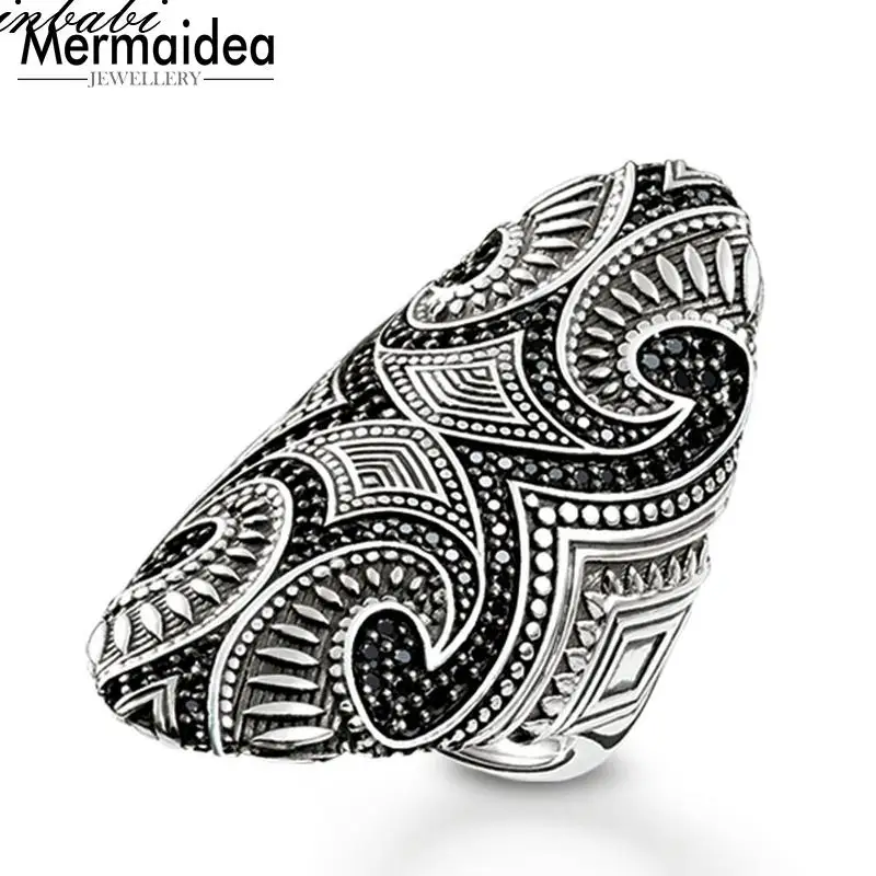 Кольцо с орнаментом маори новинка 2020 посеребренный модный подарок для женщин