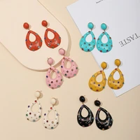guanlong geometric acrylic large long drop women earring trendy 2021 korean crystal fashion jewelry teardrop beautiful earrings