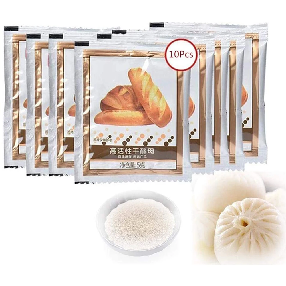 5g * 10 шт активные сухие дрожжи кухонные с высоким содержанием глюкозы Дрожжи для