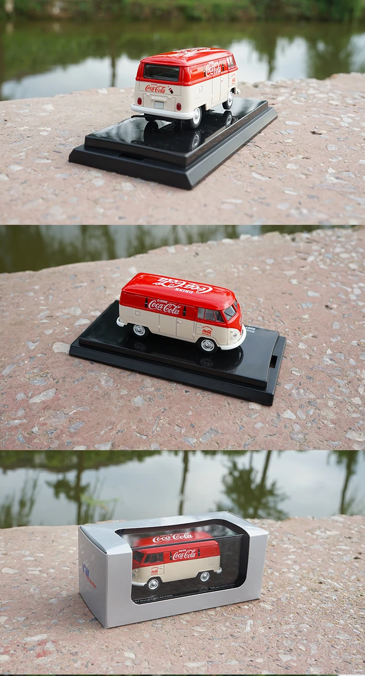 1: 64 VW фургон грузовой автобус T1 литая модель автомобиля игрушки Металлическая Модель автомобиля оригинальная коробка