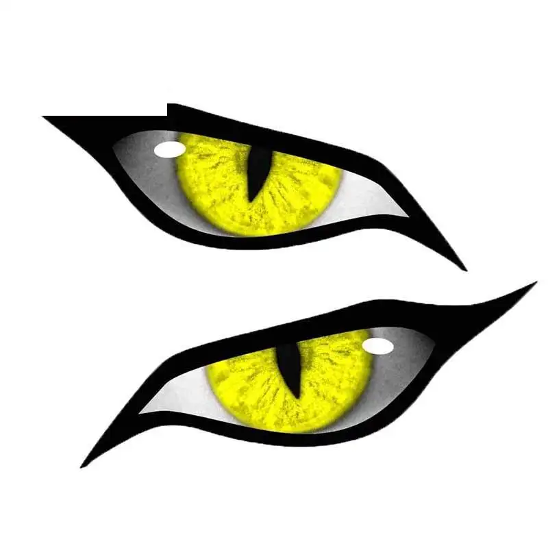 

Personality Evil Yellow Eyes RV Motorcycle Car Stickers Occlusion Scratch Waterproof Windshield VAN Anime Decal