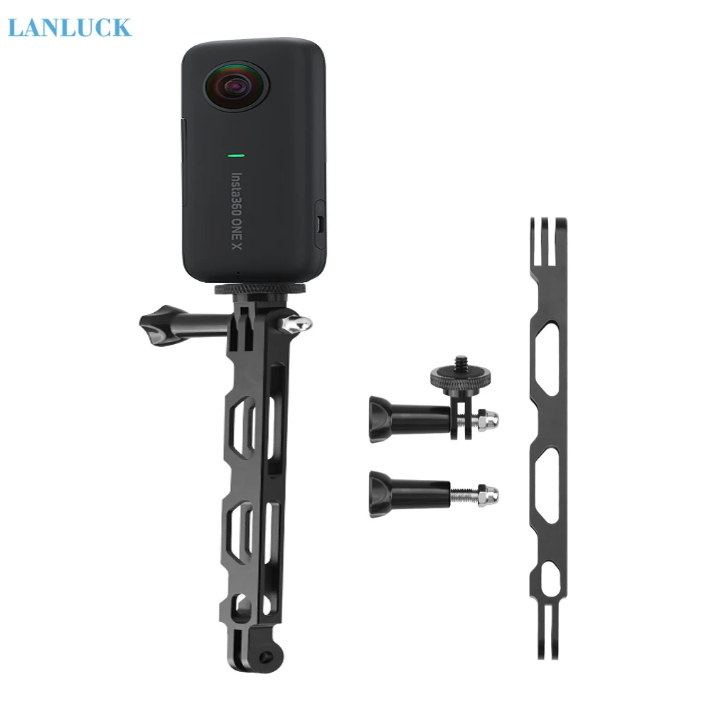

for Insta360 One R X Gopro Hero 9 8 Action Camera Aluminium Extension Rod Arm Lengthened Selfie Bracket With1/4 inch Adapter Set