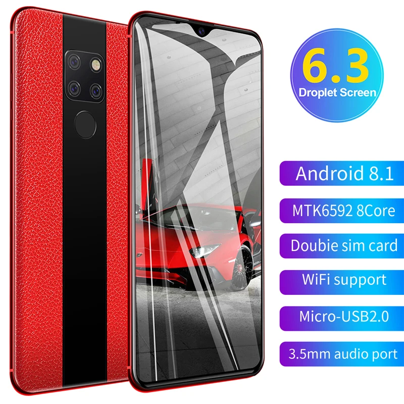 Нотч экран Android 9,1 большой экран 5," /6,5" дюймов смартфон 11Pro разблокированный мобильный сотовый смартфон Google Play магазин бесплатный подарок