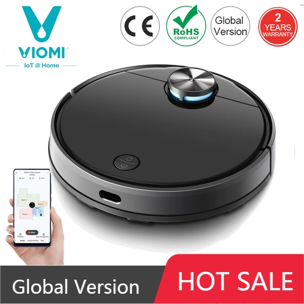 VIOMI V3 навигации лазера робот пылесос 150 минут СС 250 квадратный метр для сухой и
