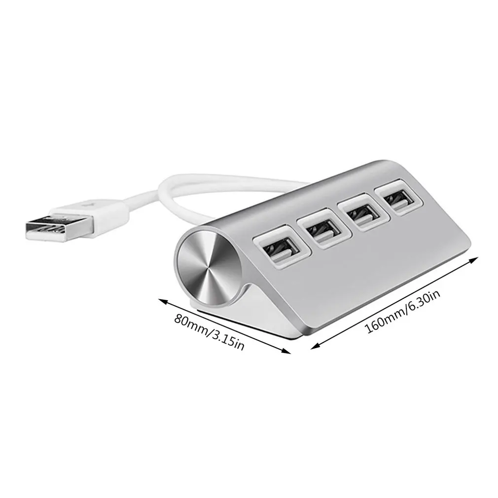 

For Imac Macbooks Pcs And Laptops Usb Hub Premium 4 Port Aluminum Usb Hub With 11 Inch Shielded Cable