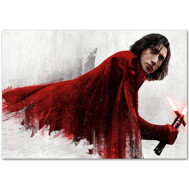 2017 последний эпизод джедая Star WarsThe фильм Кайло Рен Шелковый плакат настенная