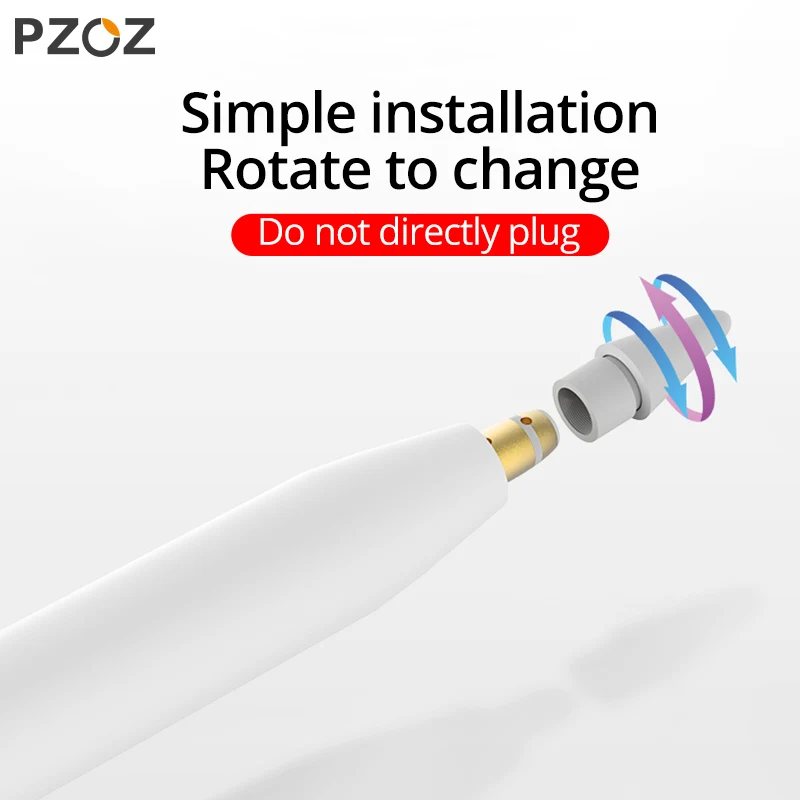 Сменный наконечник PZOZ для Apple Pencil 2 4 шт. сменный Совет запасных 1 iPad Pro стилус