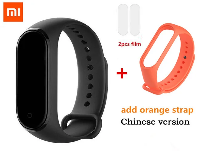 add Orange strap Xiaomi Mi-браслет 4 смарт-Браслет фитнес-браслет AI Bluetooth 5,0 AMOLED цветной сенсорный экран AI частота сердечных сокращений - Цвет: add Orange strap