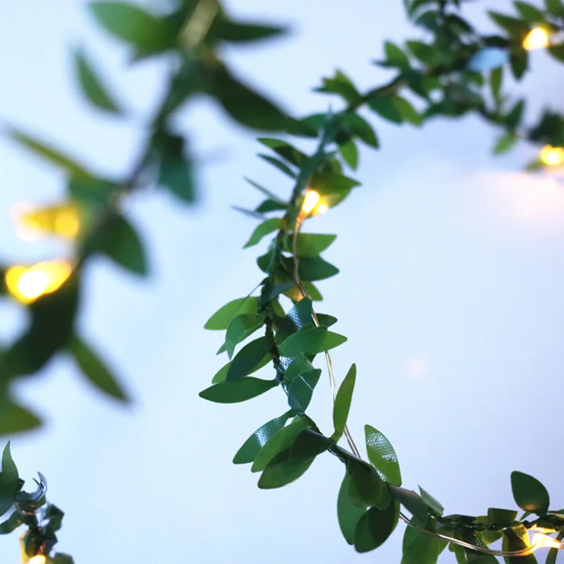 Рождественские гирлянды с маленькими листьями наружный светильник