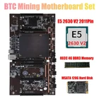 Материнская плата для майнинга BTC X79 H61 5X PCI-E 8X, поддержка 3060 3070 3080 GPU с E5 2630 RECC 4 ГБ DDR3 ПАМЯТЬ 120G SSD