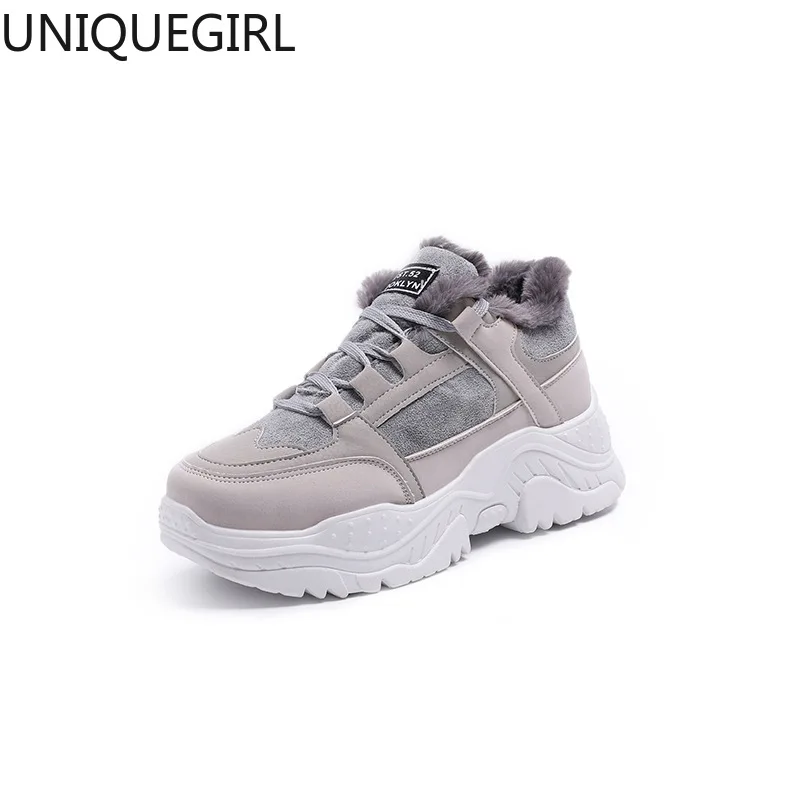 2019 г. обувь теплые зимние женские ботинки на платформе плюшевые повседневные