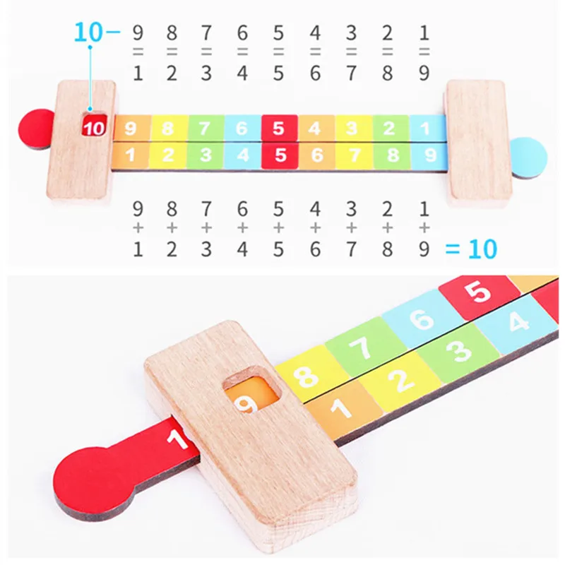 

Preschool Education 1-10 Addition Ruler Digital Operation Count Calculation Math toy Educational Monterssori Toys for Children