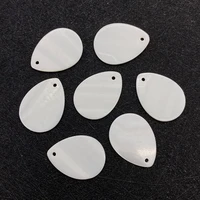white water drop shape natural freshwater shell pendant charms for jewelry making bulk diy necklace earring crafts wholesale