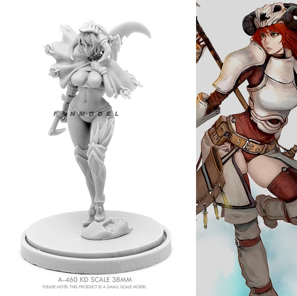 

38mm Resin model kits figure beauty colorless and self-assembled A-460