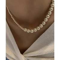 necklaces for women asymmetric glass pearls seed beads neck chain female jewelry free shipping wholesale gift gold plated