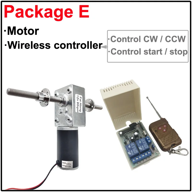 Двухрезьбовые валы M8 12 В 24 постоянного тока червячный редуктор с фланцем низкая