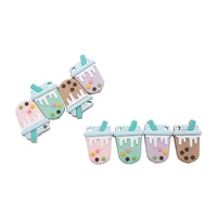 chenkai 5pcs silicone milky tea beads baby cute teething beads colorful oral care for diy newborn teether pendant shower gift