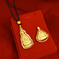 charms buddha copper 24k gold buddhism buddha pendant necklace for men women jewelry buddhist statue accessories