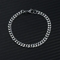 men stainless steel chain bracelet women metal male curb cuban link chain bangle wrist jewelry female accessories friends gift