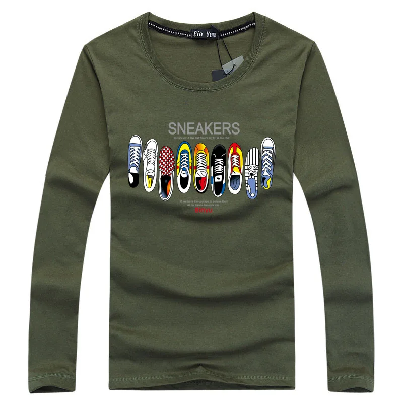 Крутые летние футболки для мужчин с принтом обуви топы коротким рукавом