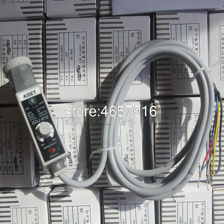 

Free shipping GDJ-612 AISET Color Code Sensor Bag Making Machine Photoelectric Sensor GDJ-612G/R