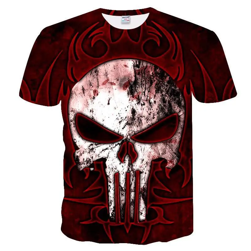 

New Casual Skull Poker Printed 3d T -Shirt Men Short Sleeve Tee Shirt Homme Black Design Tee Tops Male Summer Tops Drop Ship