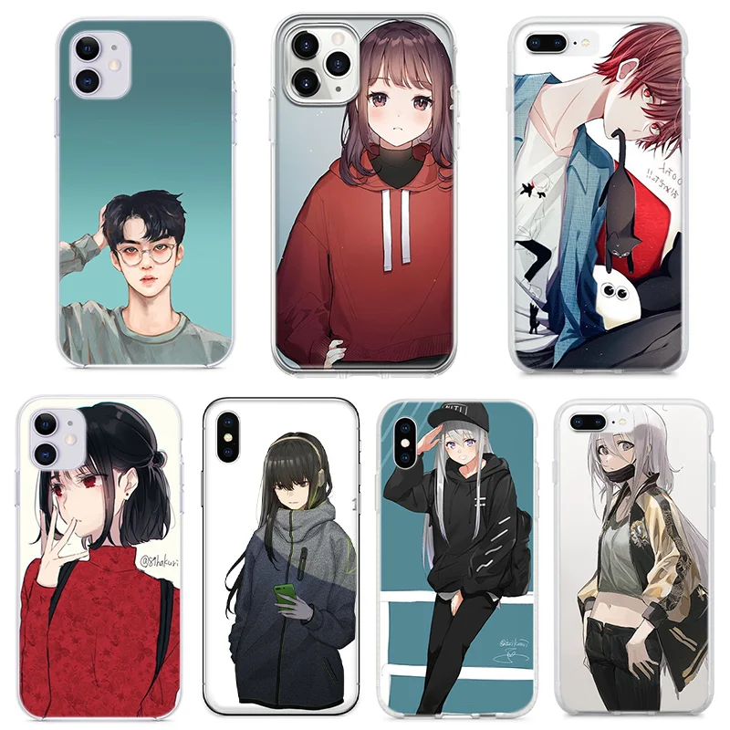 

Comic cute silicone anti-drop case for iPhone 11pro SE 2020 XR XS Max X 6 6S 7 8 Plus Soft Cover