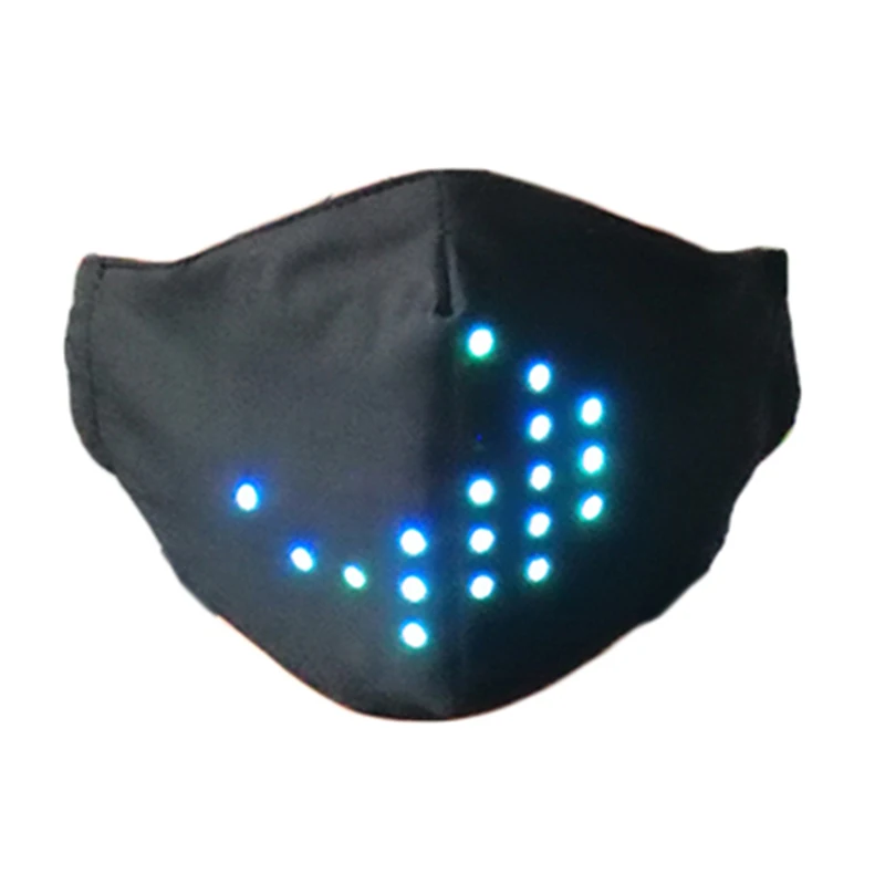 

5 light-emitting modes Smart voice control mask cotton rechargeable voice-activated mask for party cosplay face mouth mask