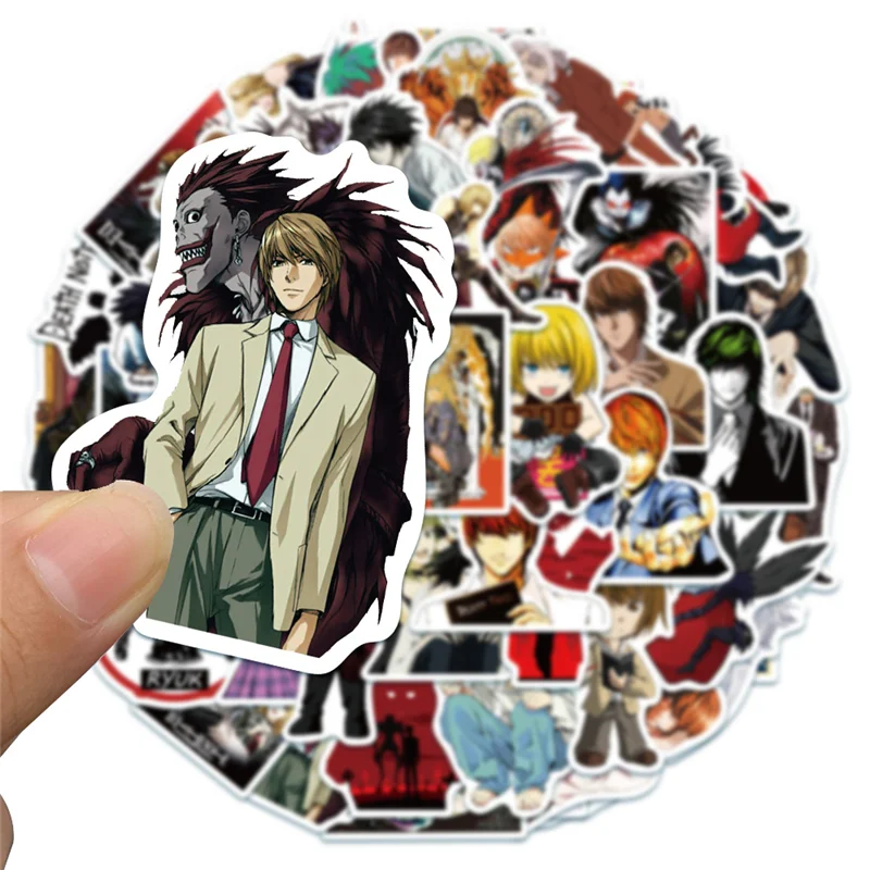 103050 pcs anime death note cartoon graffiti childrens toy laptop mobile phone computer luggage decoration sticker gift free global shipping