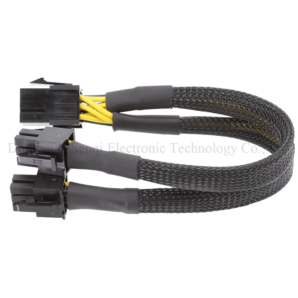 

Pcie 6pin Female To Dual Pci-e 6pin Male for Graphics Card Power Supply 18awg 20cm