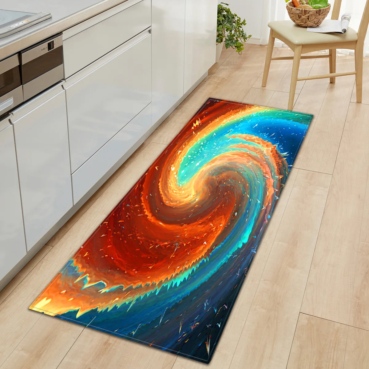 Современный дизайнерский напольный коврик Zeegle для кухни длинный ковер